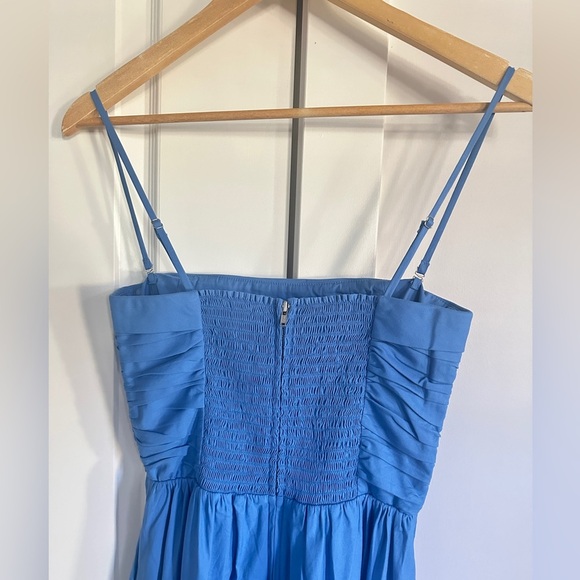 NEW Reformation Lissa Cotton  Midi Dress Azure Blue Removable Strap | sz 4 - Picture 8 of 13